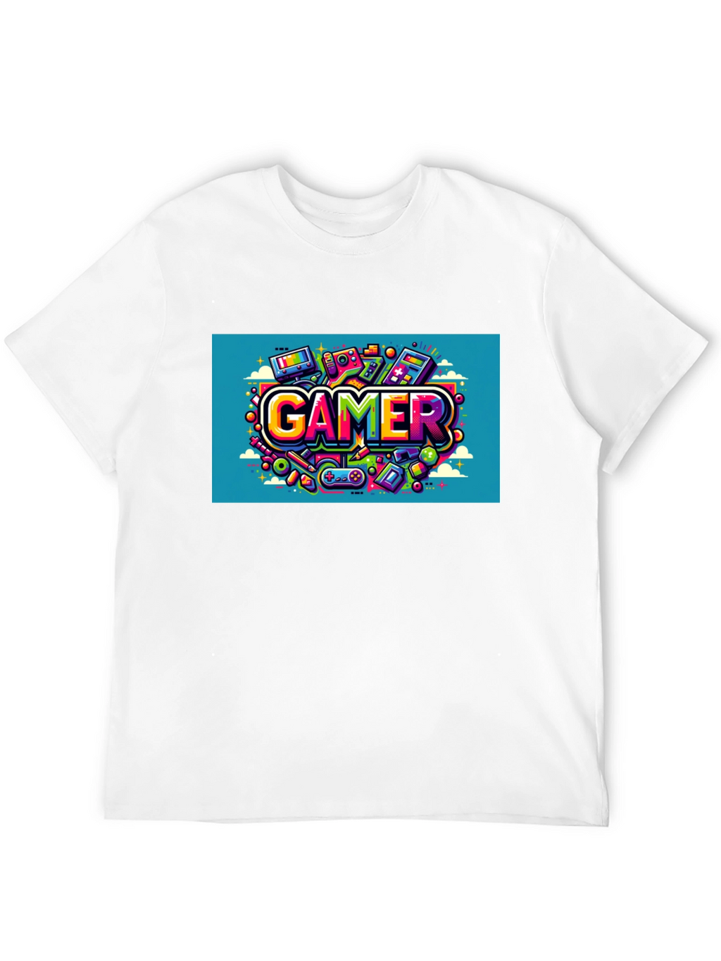 Gamer Graphic Tee - Black Cotton T-Shirt