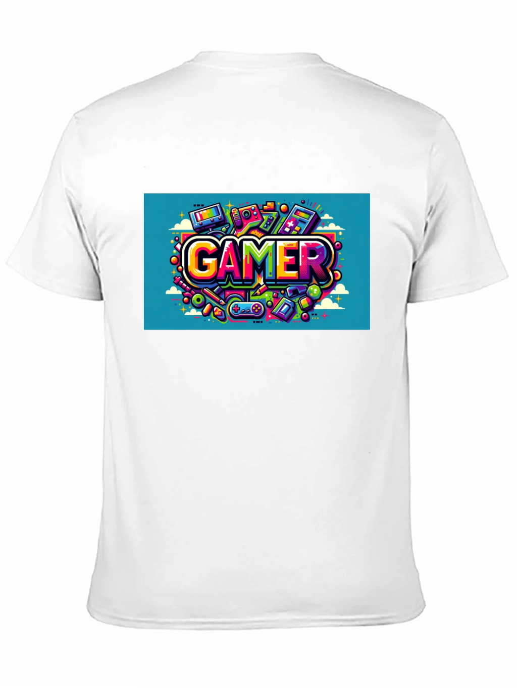 Gamer Graphic Tee - Black Cotton T-Shirt