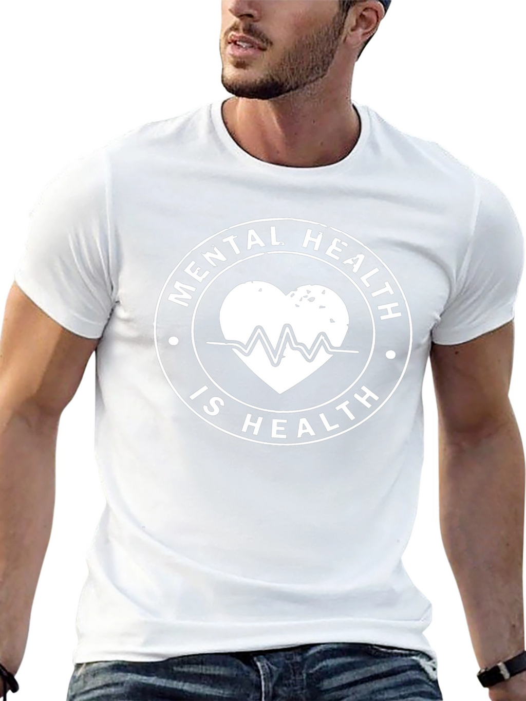 Mental Health is Health Black Graphic T-Shirt