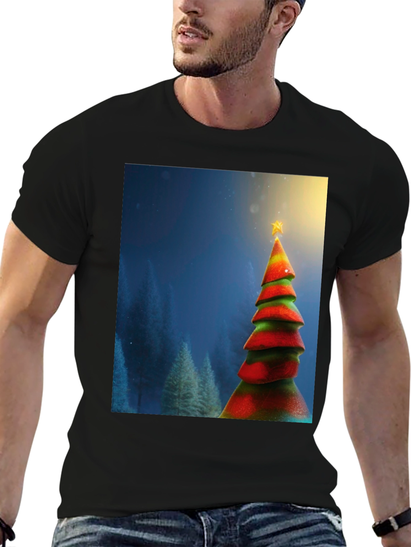 Festive Christmas Tree Graphic Tee