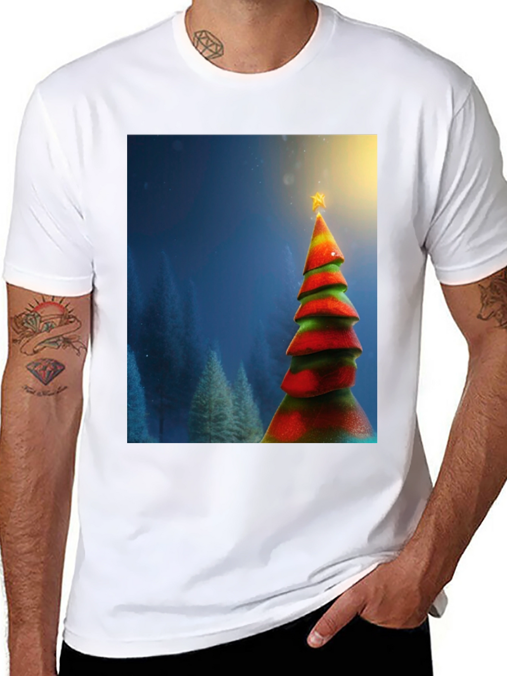 Festive Christmas Tree Graphic Tee
