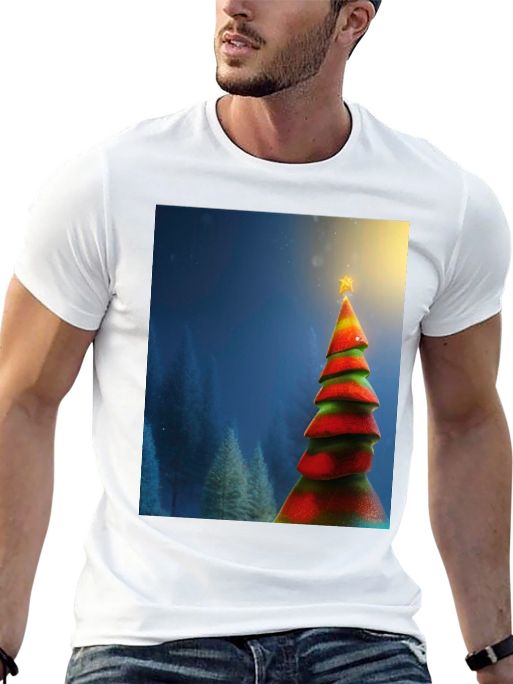 Festive Christmas Tree Graphic Tee