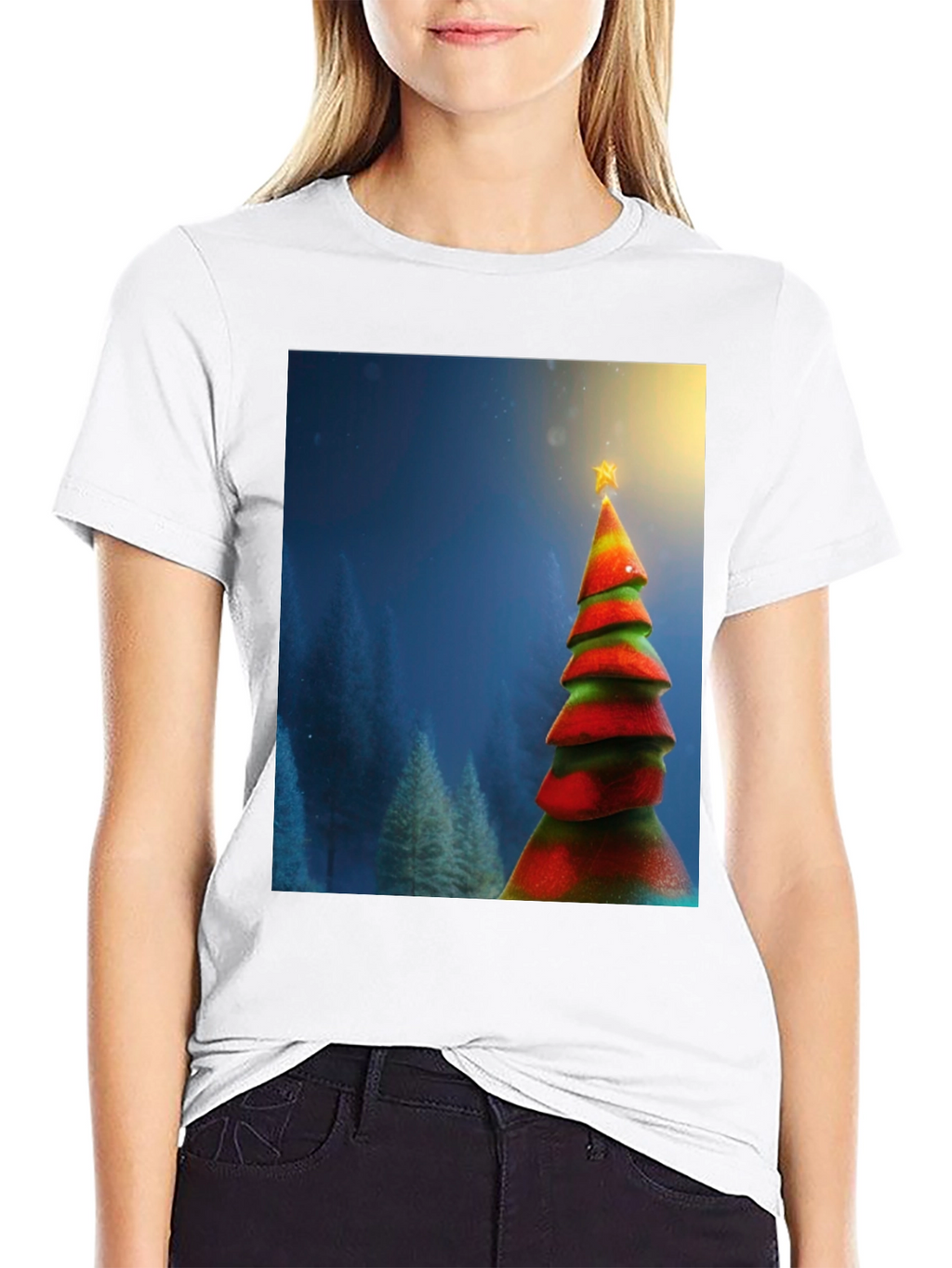 Festive Christmas Tree Graphic Tee