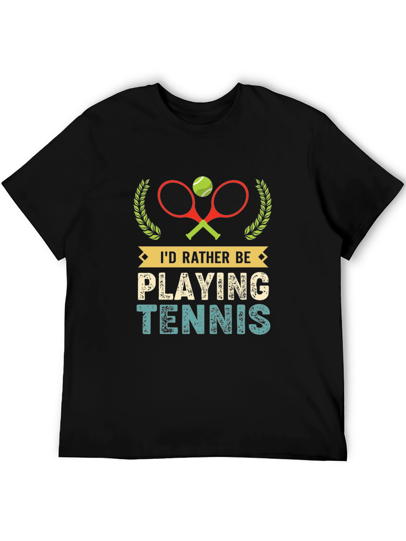 Id Rather Be Playing Tennis Graphic T-Shirt