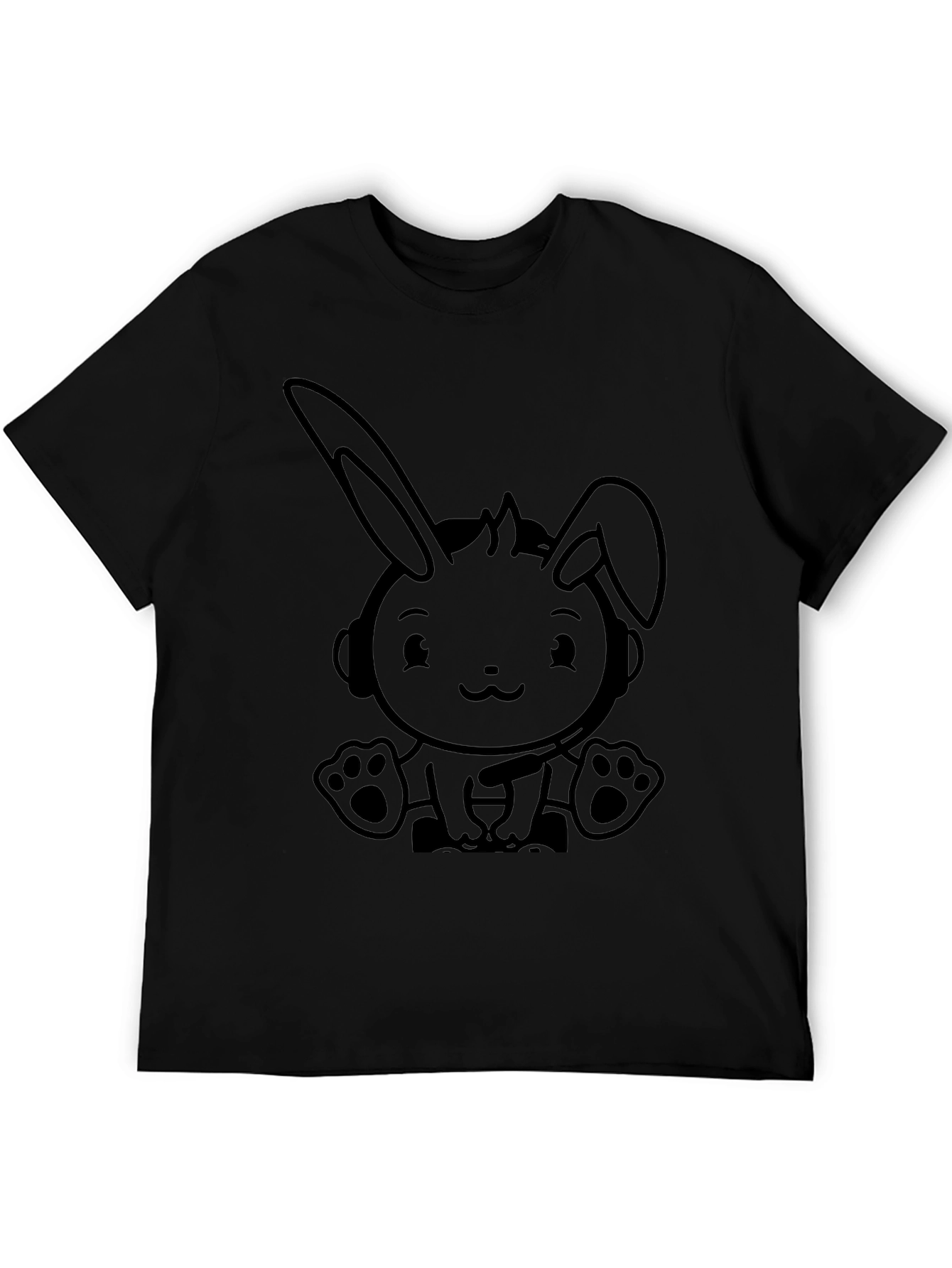 Cute Bunny Graphic Tee - Soft Cotton Blend Mens Fit