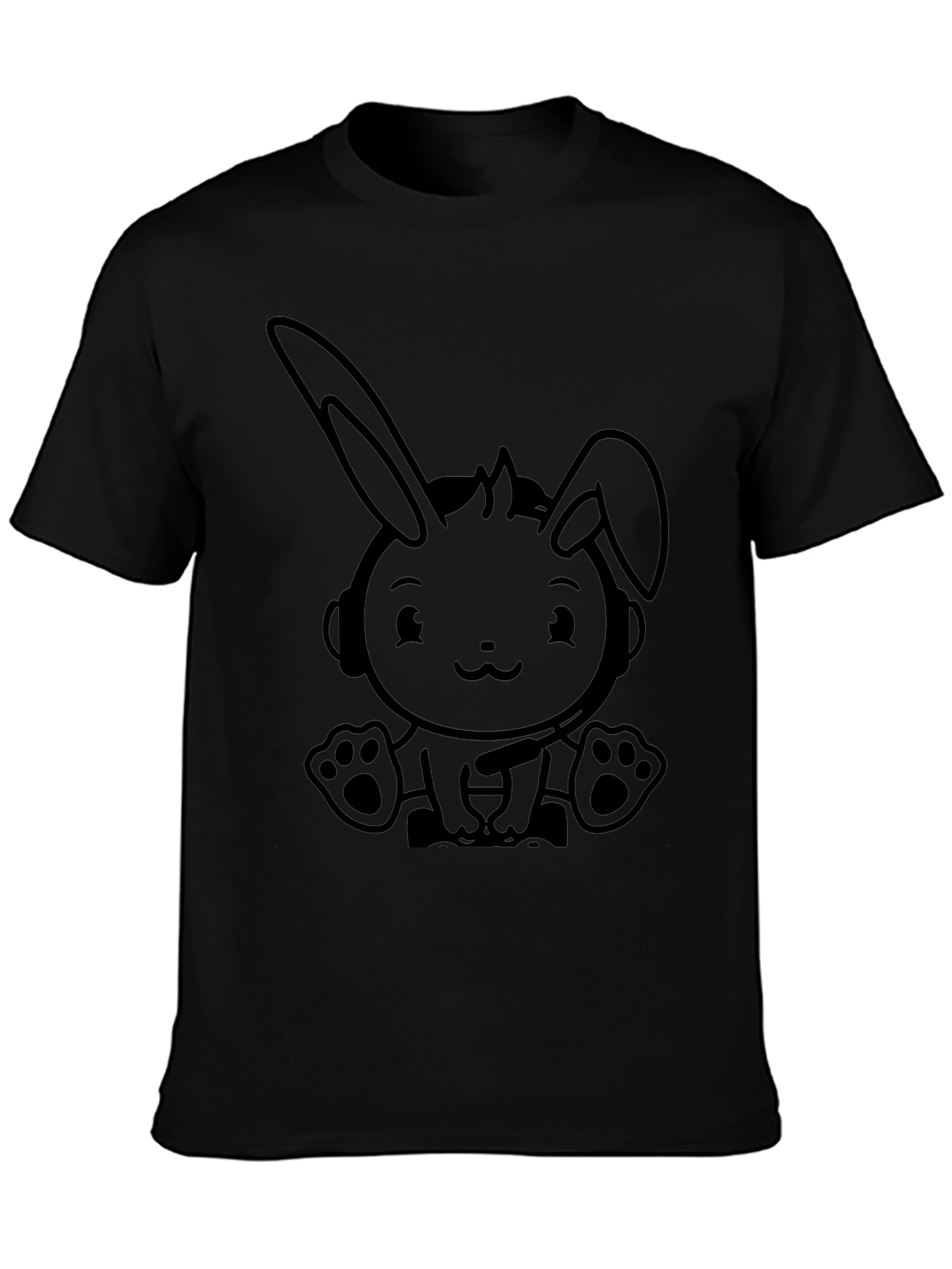 Cute Bunny Graphic Tee - Soft Cotton Blend Mens Fit