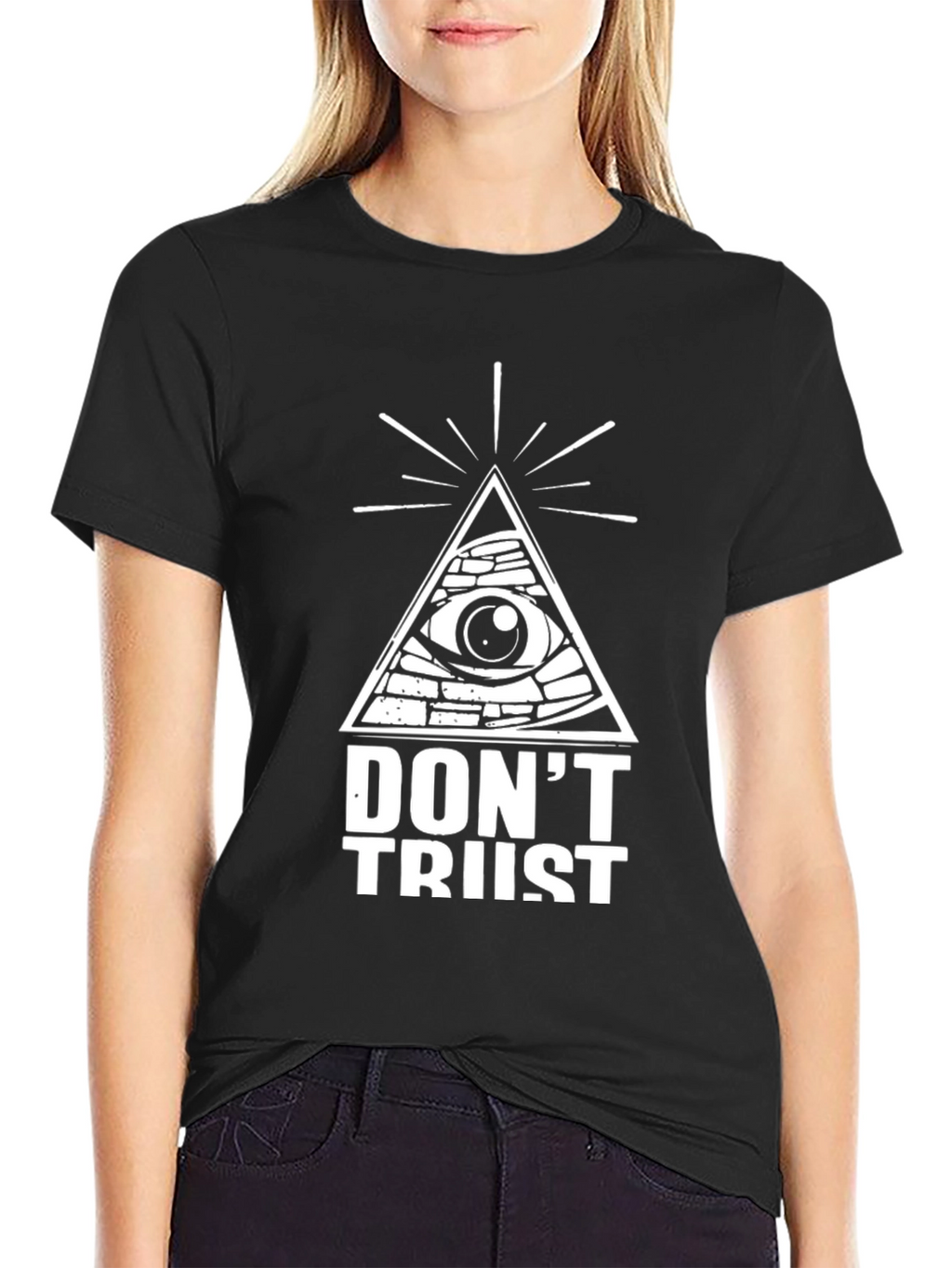 Dont Trust Graphic Tee - Black T-Shirt