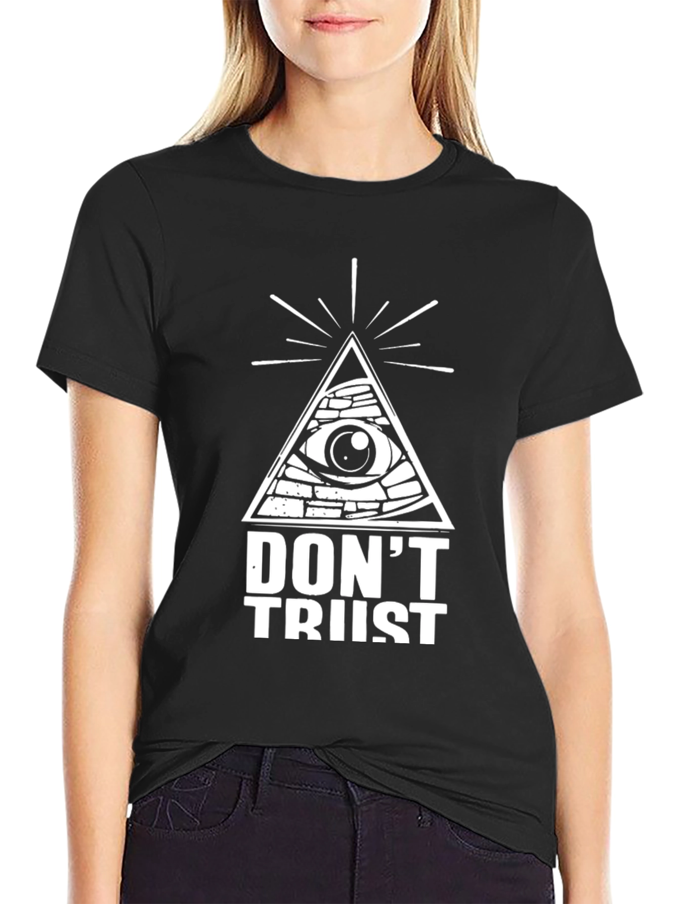 Dont Trust Graphic Tee - Black T-Shirt