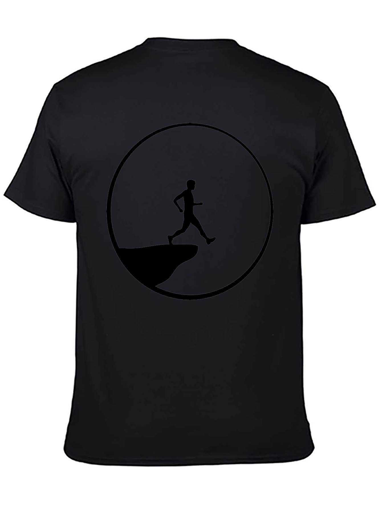 Cliff Jump Black Graphic Tee for Men