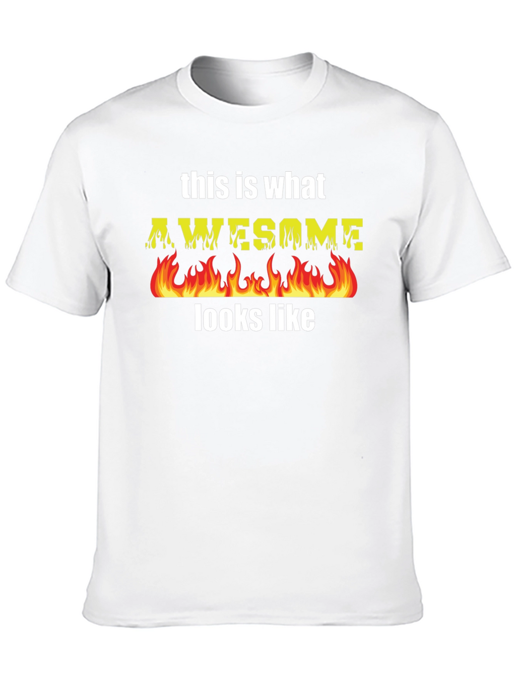 Awesome Flames T-Shirt - Cool Graphic Tee