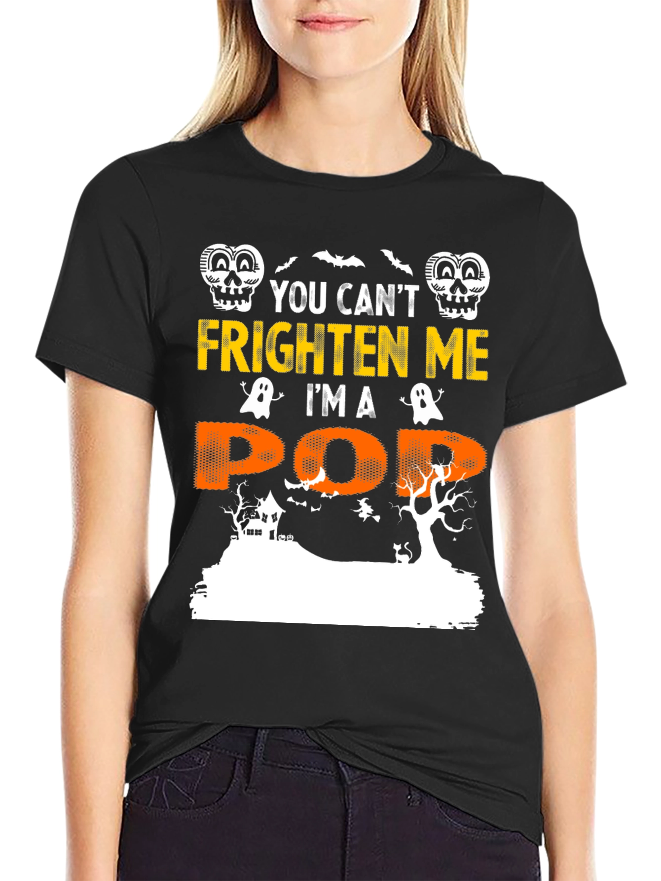 Halloween Pop T-Shirt - You Cant Frighten Me