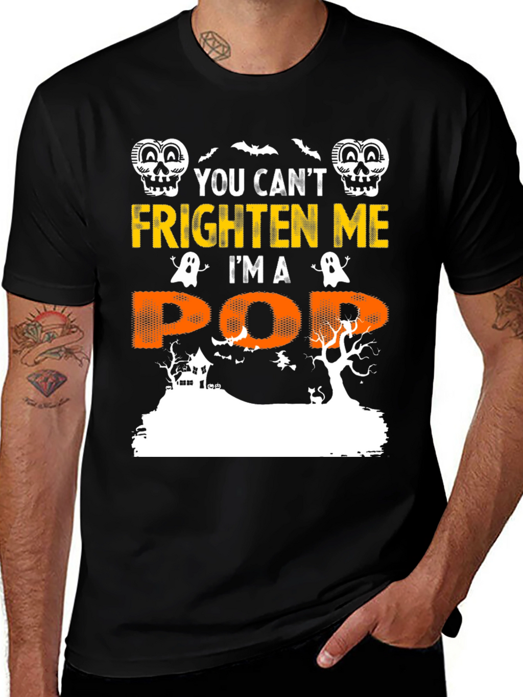 Halloween Pop T-Shirt - You Cant Frighten Me