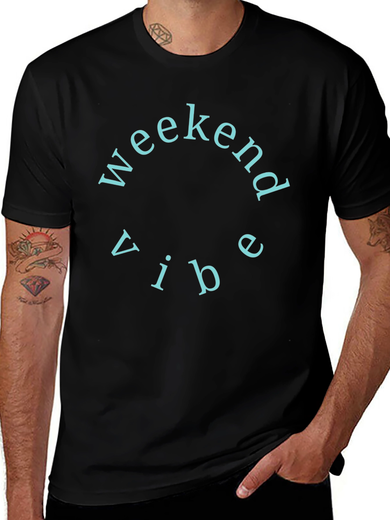 Weekend Vibe Crew Neck T-Shirt
