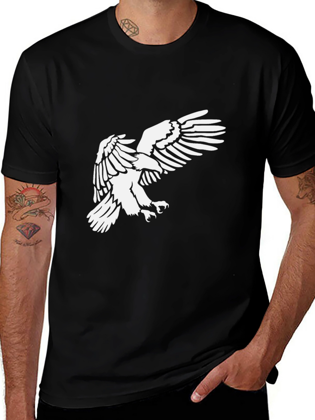 Black Eagle Graphic Tee - Bold Style
