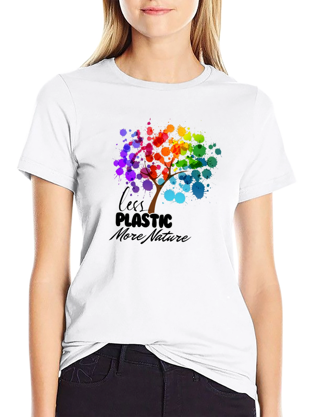 Eco-Friendly Less Plastic More Nature Graphic Tee