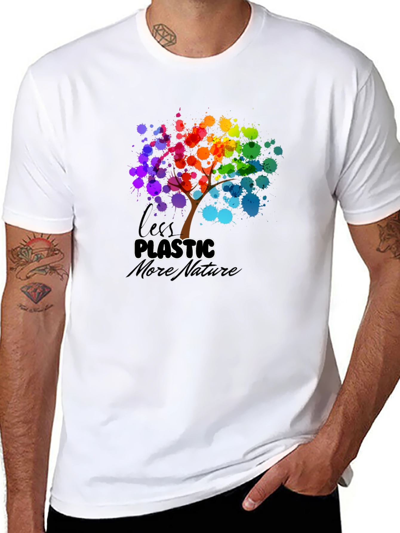 Eco-Friendly Less Plastic More Nature Graphic Tee