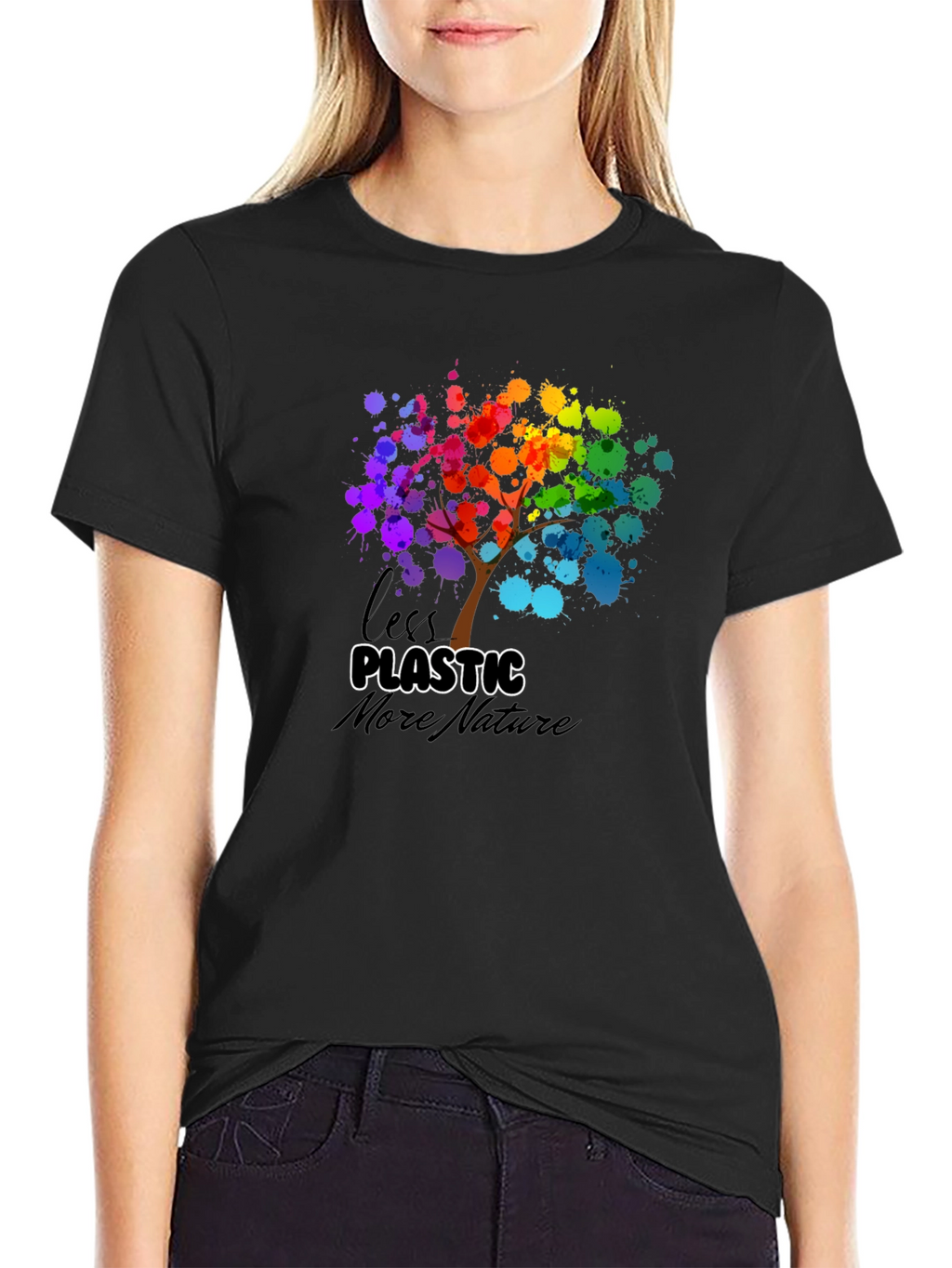Eco-Friendly Less Plastic More Nature Graphic Tee