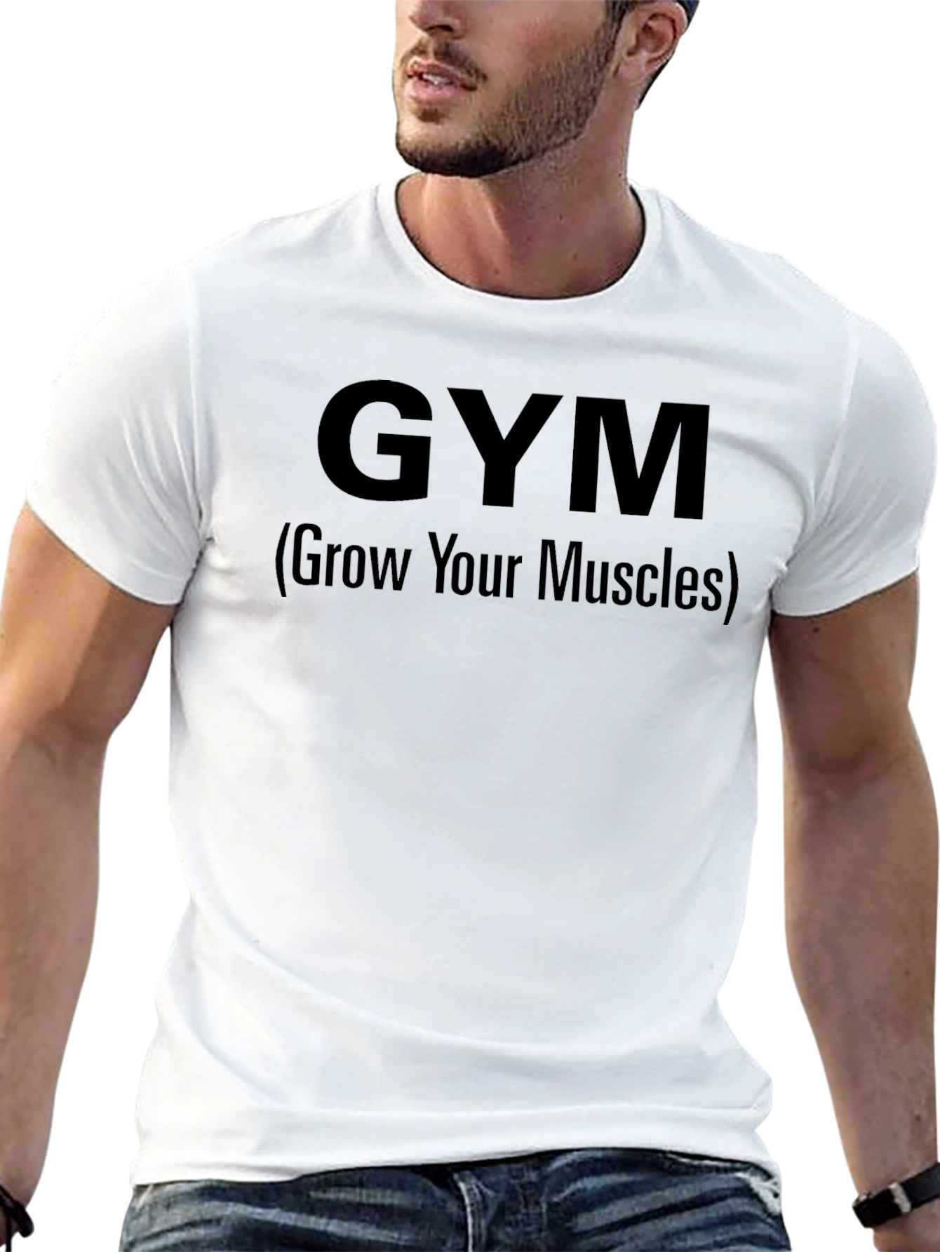 GYM (Grow Your Muscles) Black T-Shirt