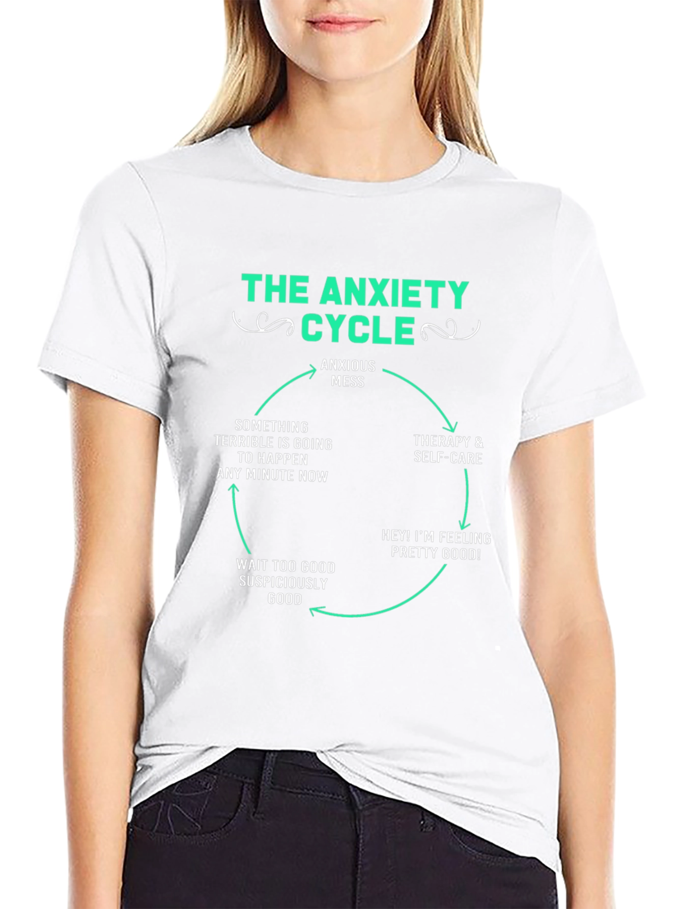 The Anxiety Cycle T-Shirt - Funny Mental Health Tee