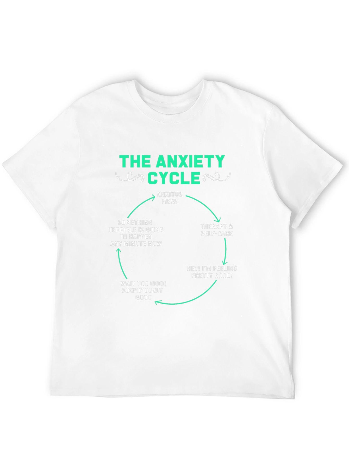 The Anxiety Cycle T-Shirt - Funny Mental Health Tee