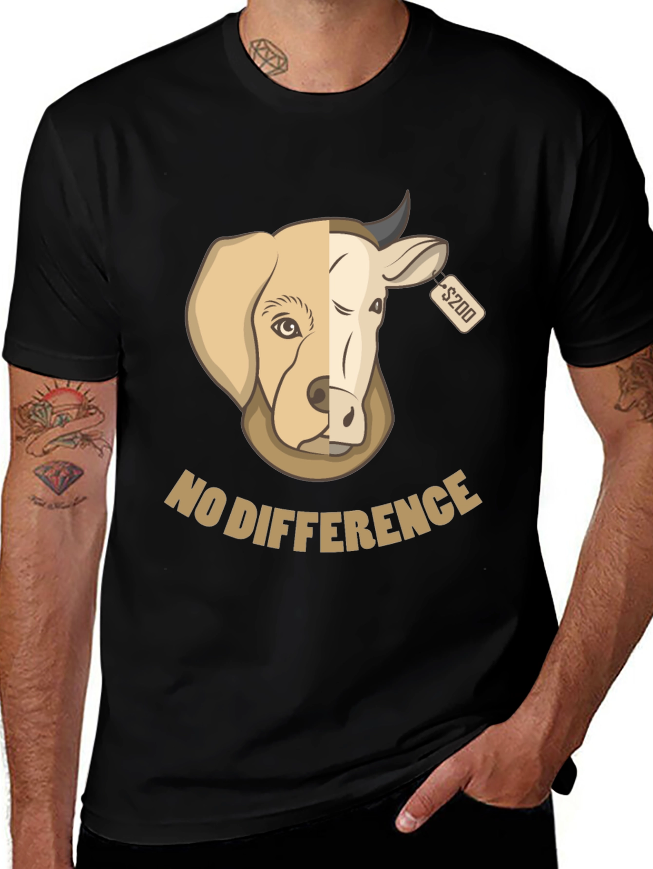 No Difference T-Shirt: Vegan Awareness Apparel