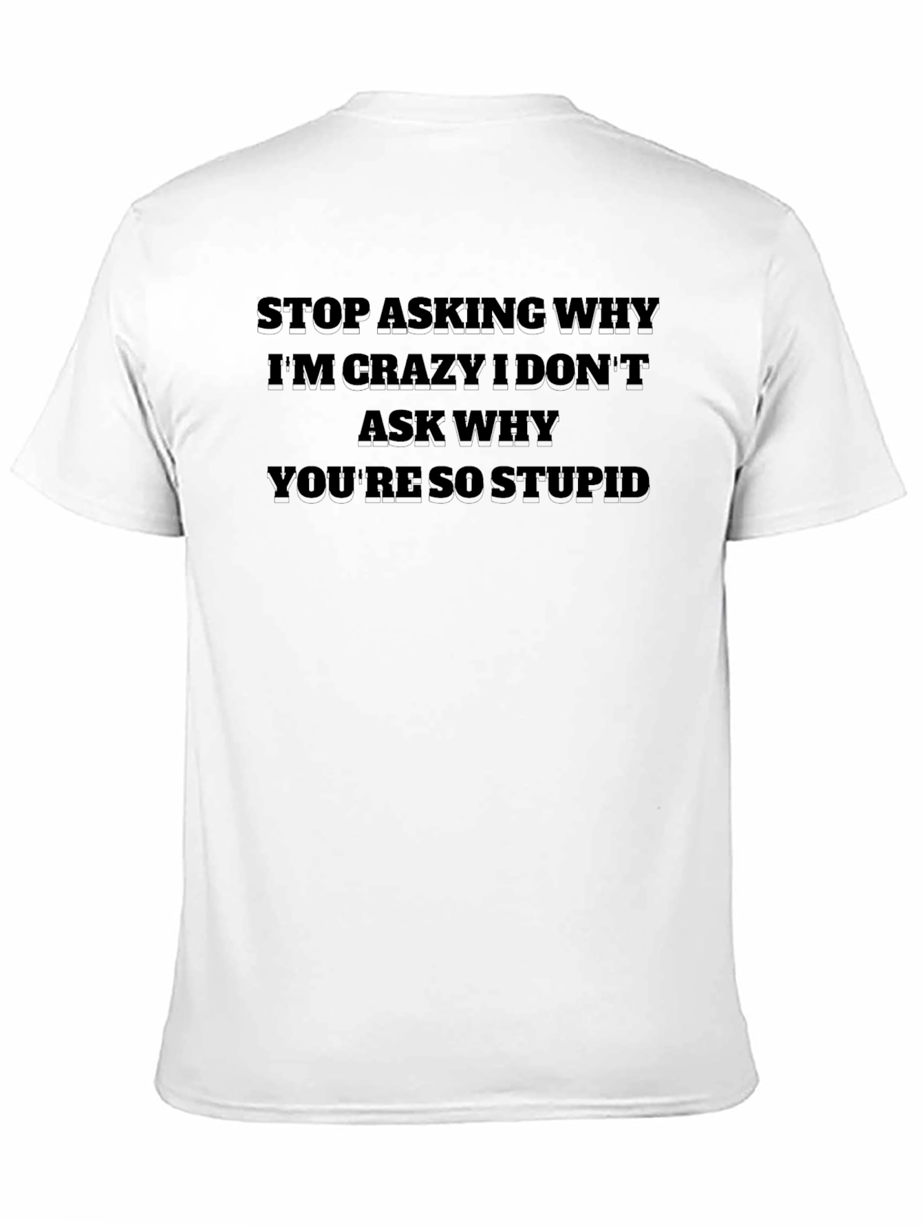 Funny Sarcastic Graphic T-Shirt - Stop Asking Why