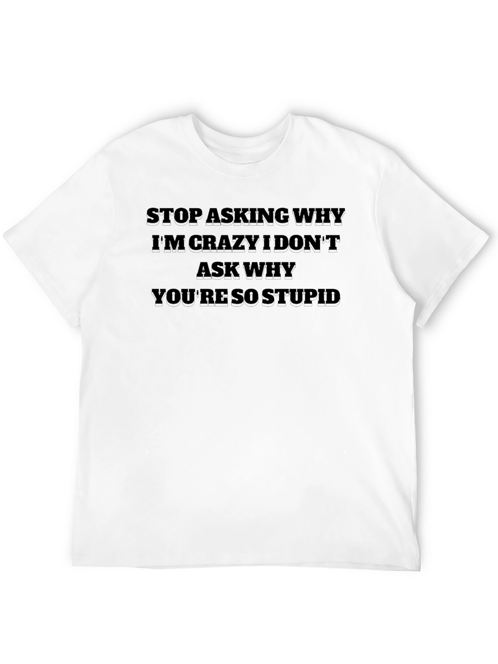 Funny Sarcastic Graphic T-Shirt - Stop Asking Why