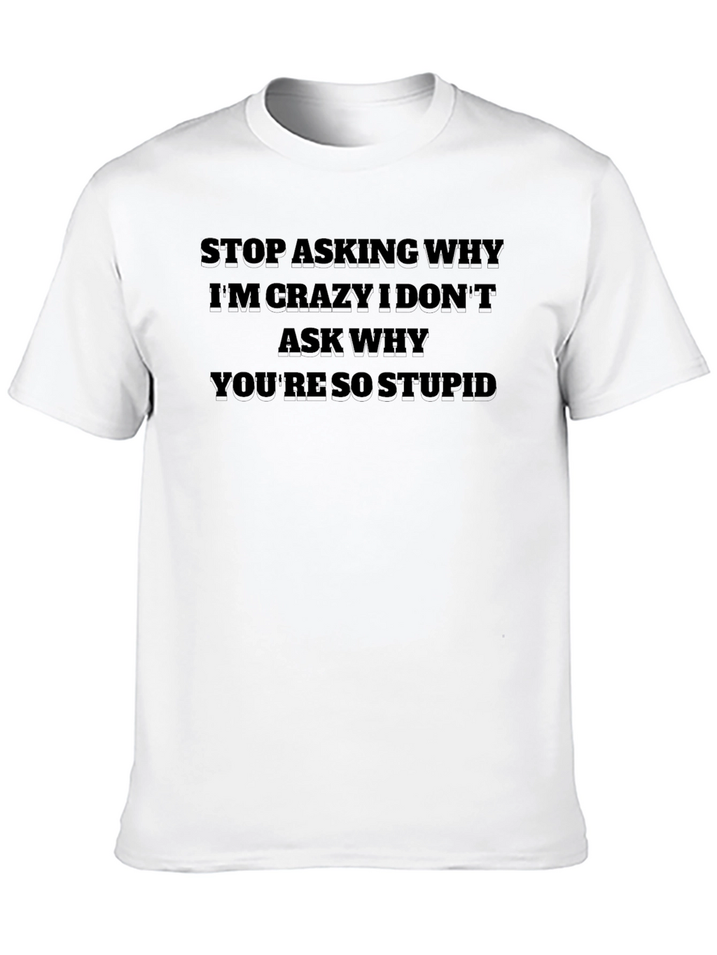 Funny Sarcastic Graphic T-Shirt - Stop Asking Why