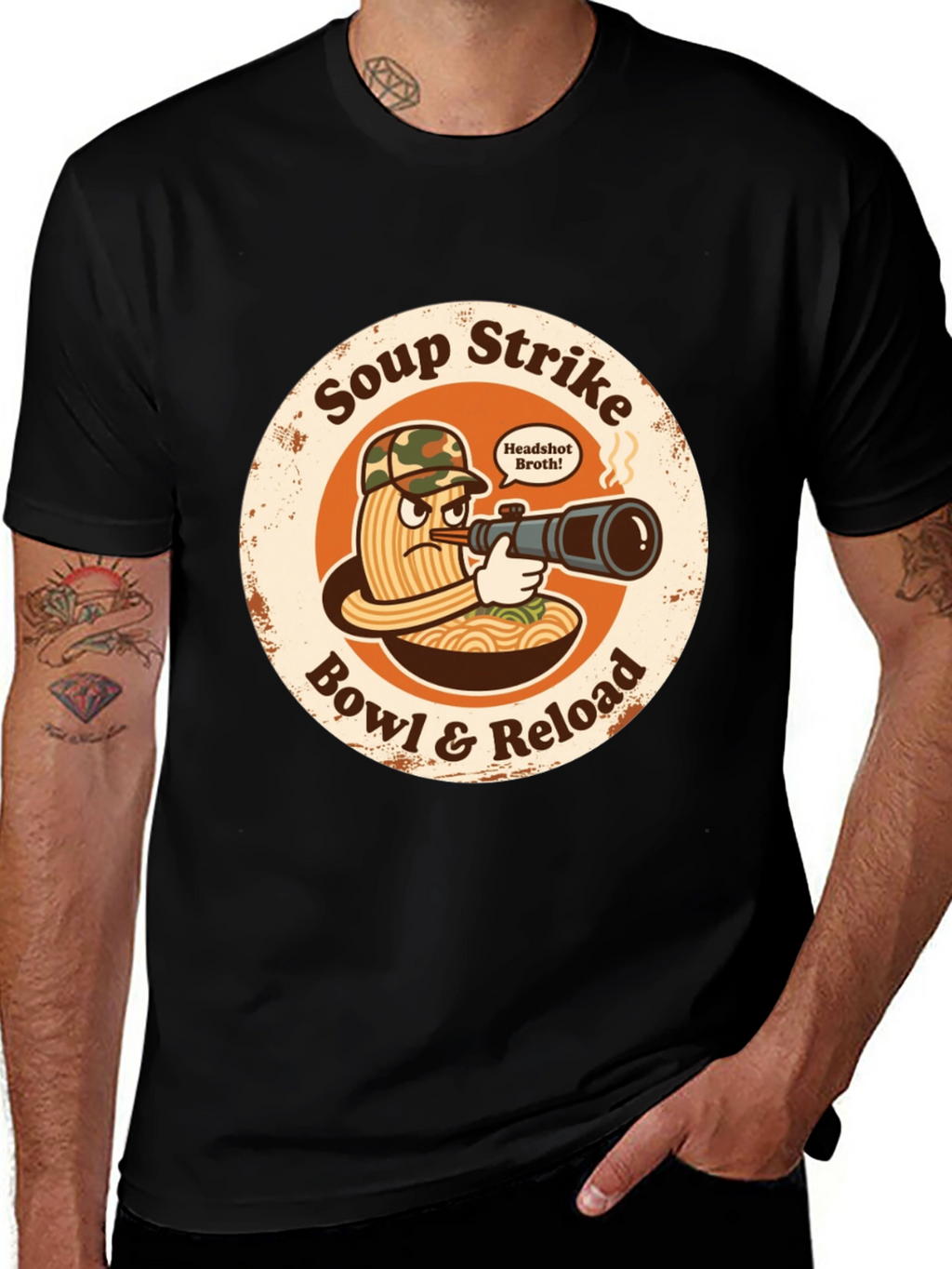 Soup Strike Funny Ramen T-Shirt