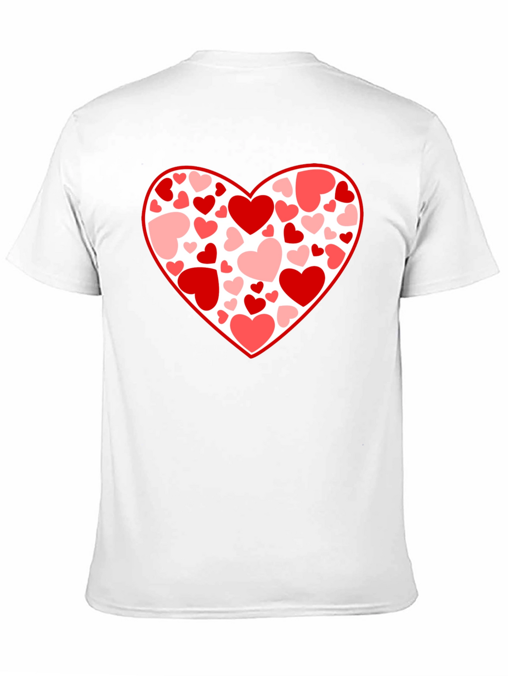 Heart Print Black T-Shirt