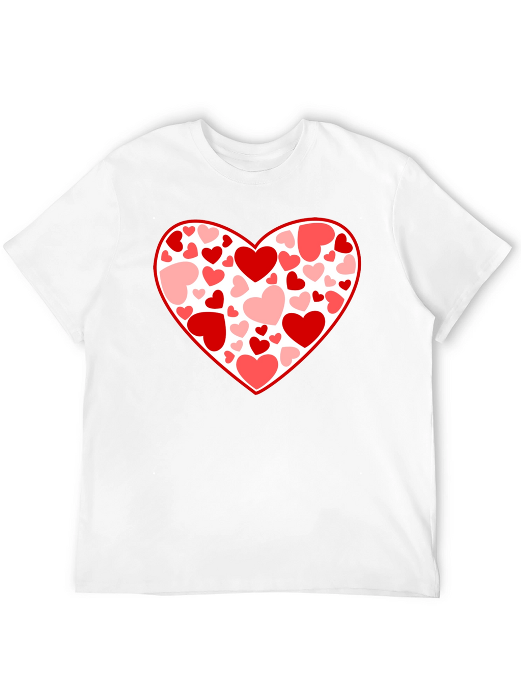 Heart Print Black T-Shirt