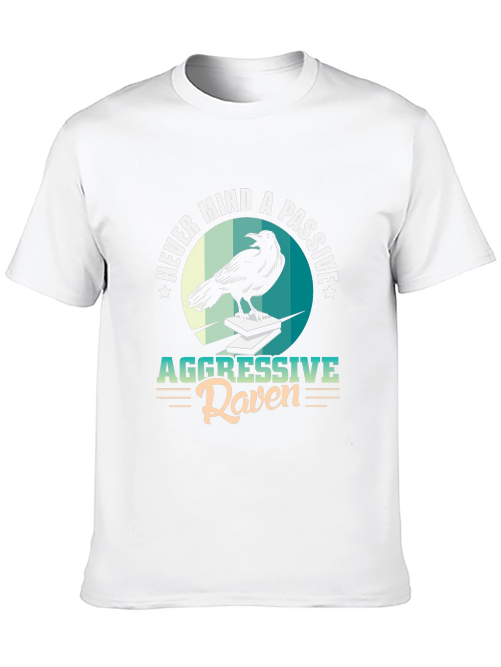 Aggressive Raven Graphic Tee - Unique Design Black T-Shirt