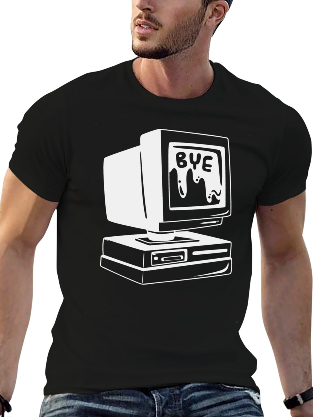 Retro Bye Computer Graphic Tee