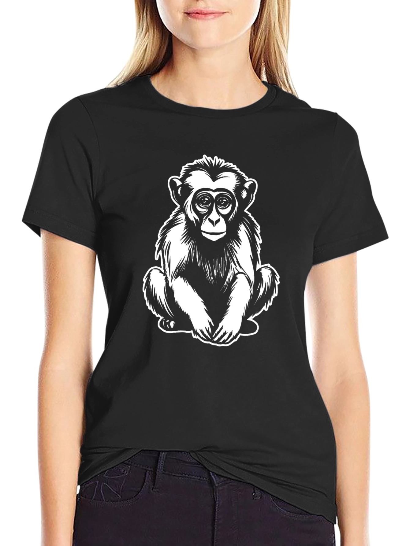 Cool Monkey Graphic Black T-Shirt