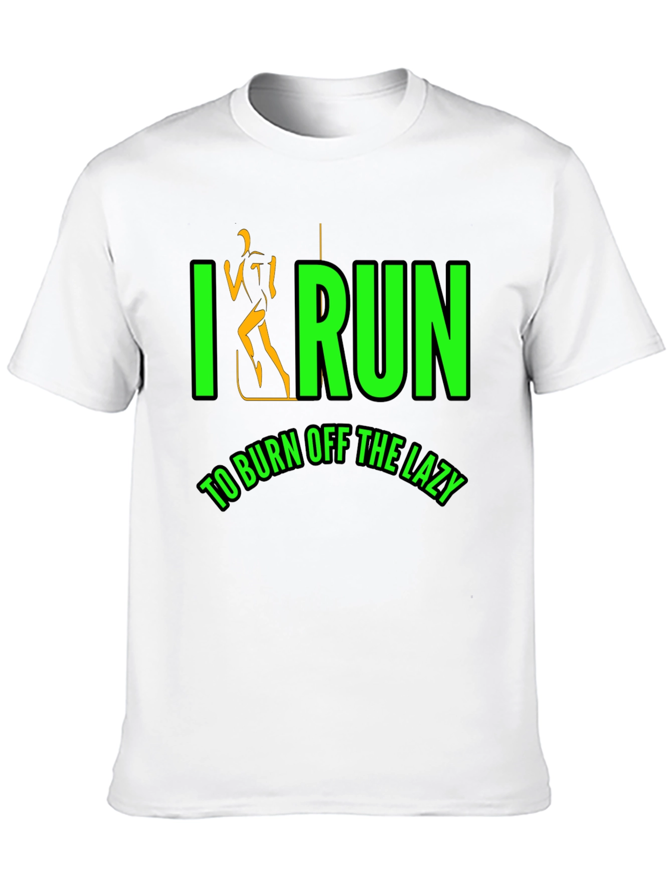 I Run To Burn Off The Lazy Black T-Shirt