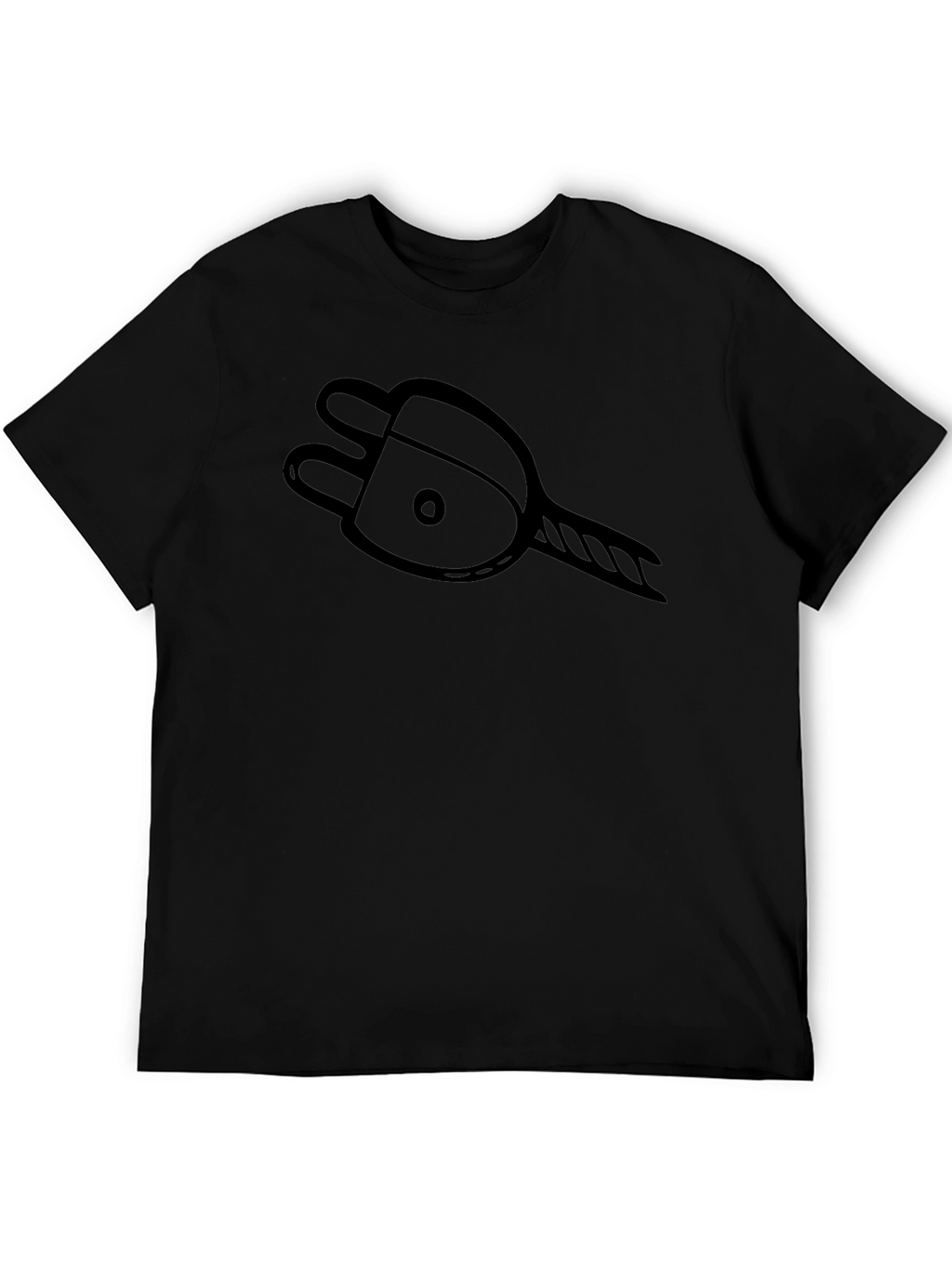 Electrical Plug Graphic Tee - Black Casual T-Shirt