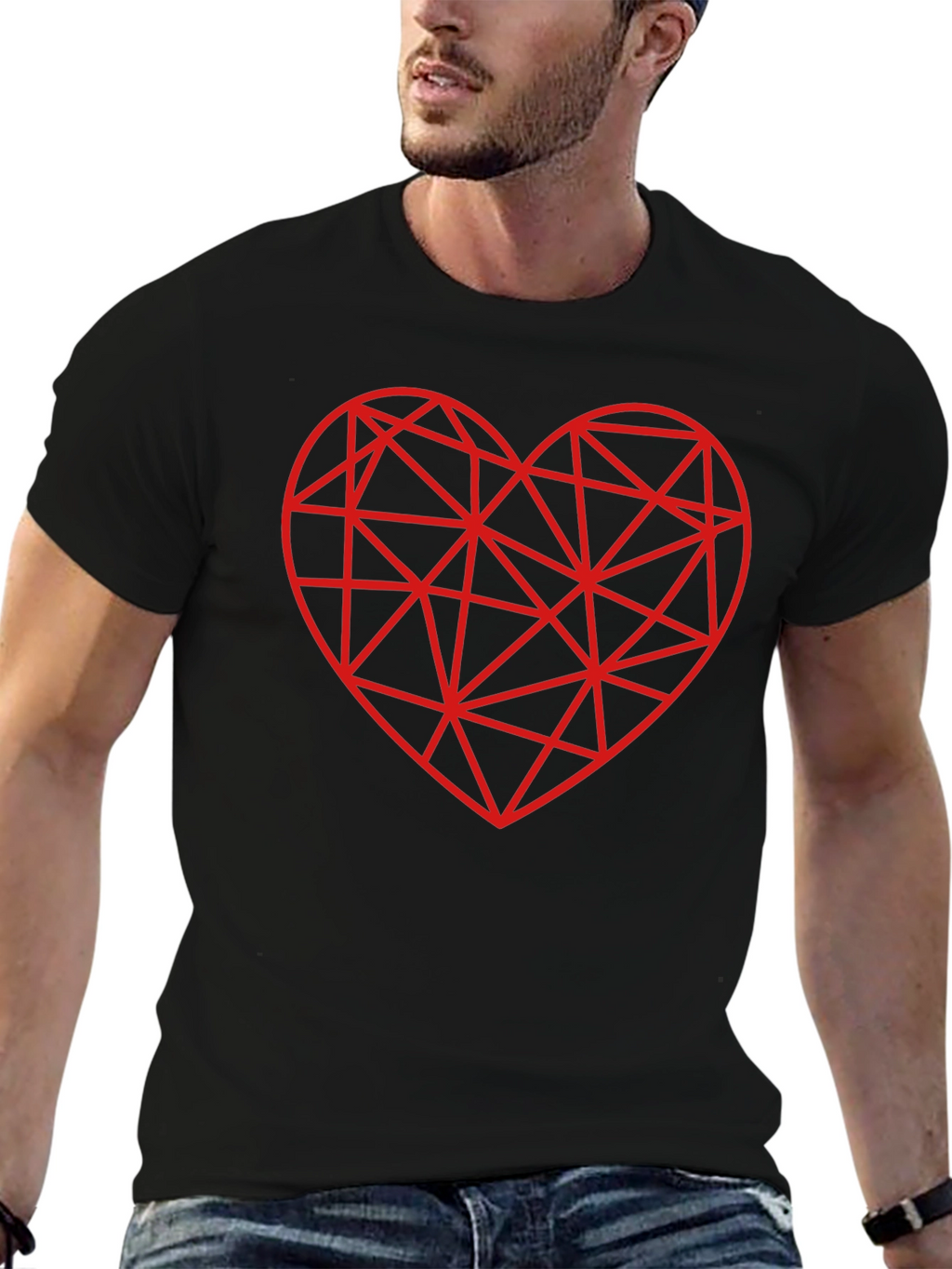 Geometric Heart T-Shirt - Modern Love Tee
