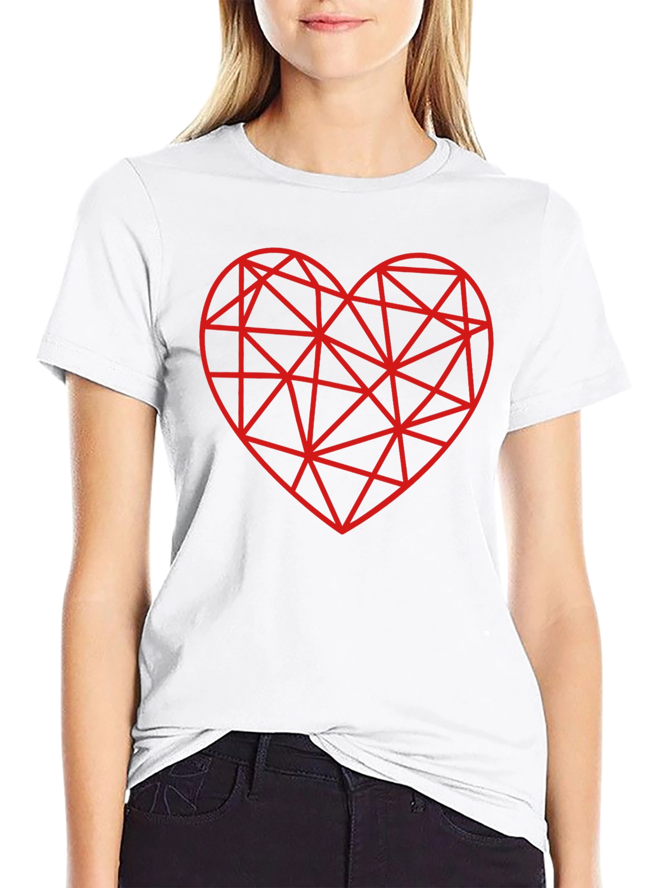 Geometric Heart T-Shirt - Modern Love Tee