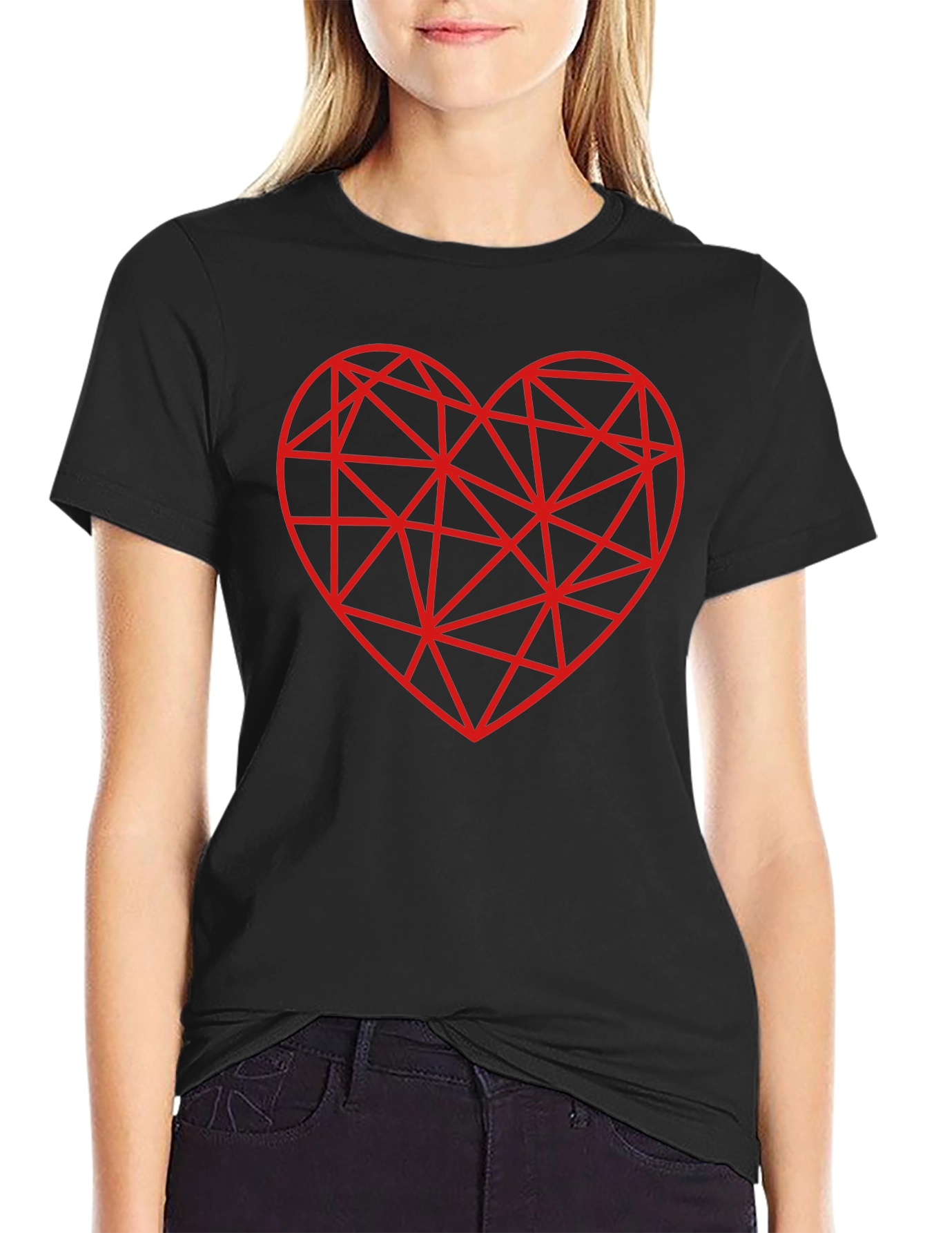 Geometric Heart T-Shirt - Modern Love Tee