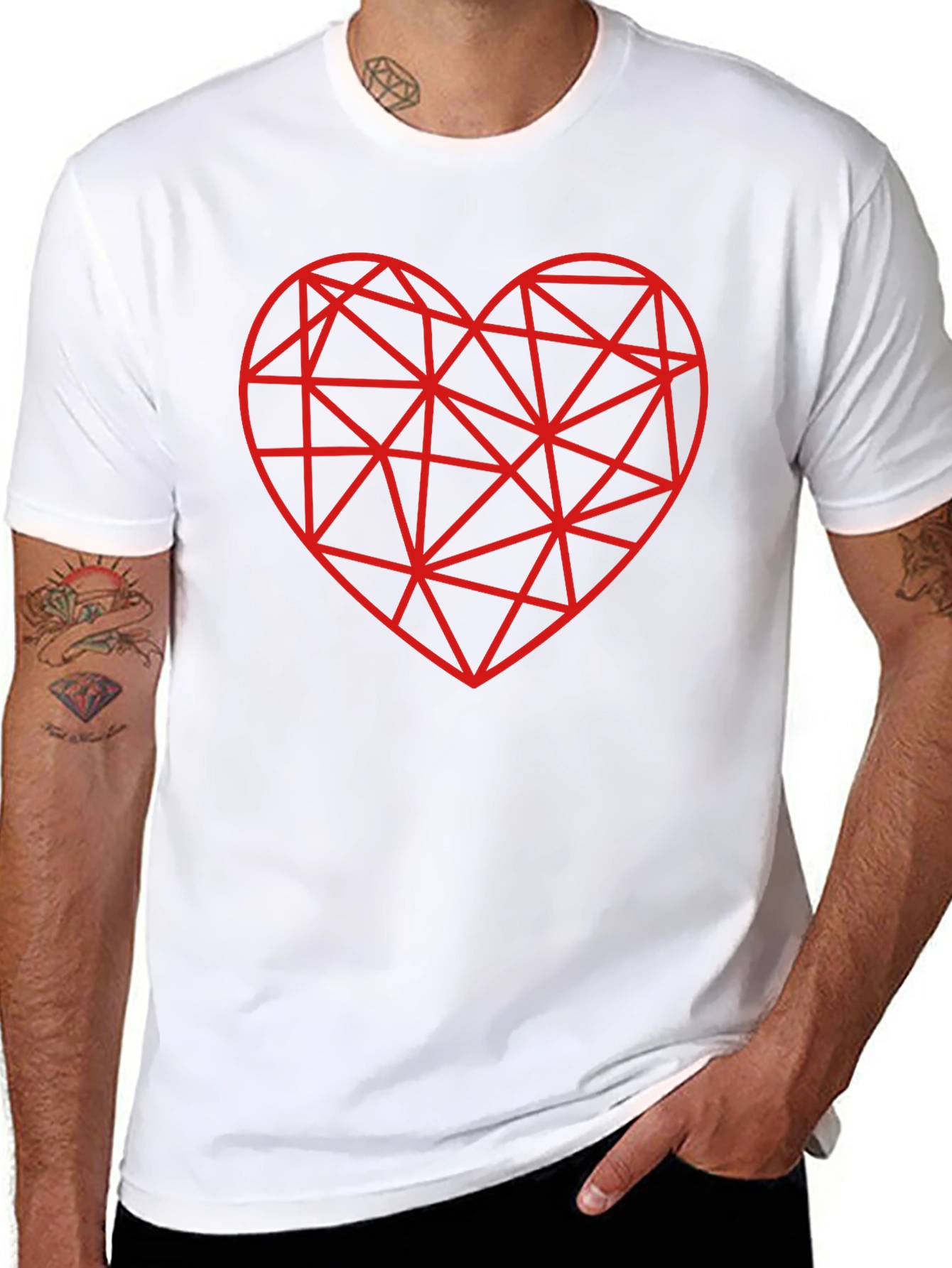 Geometric Heart T-Shirt - Modern Love Tee