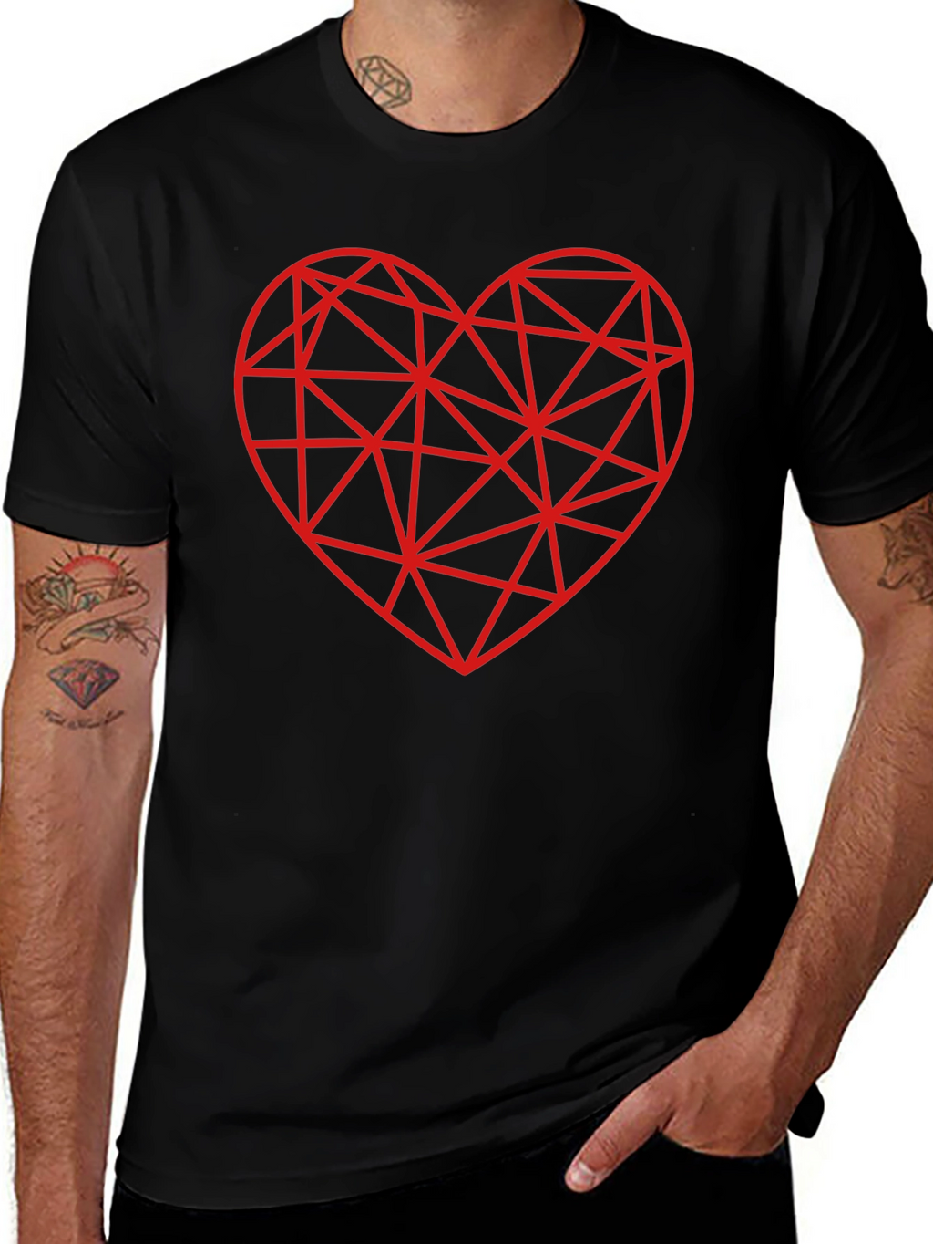 Geometric Heart T-Shirt - Modern Love Tee