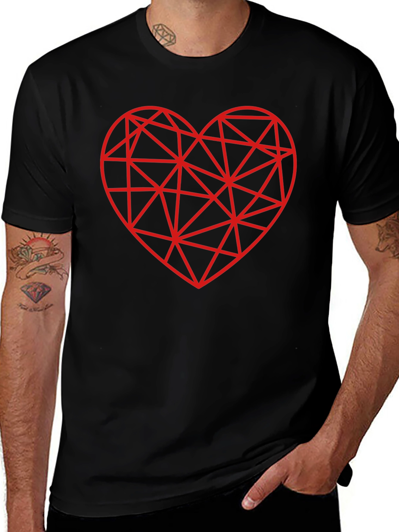 Geometric Heart T-Shirt - Modern Love Tee