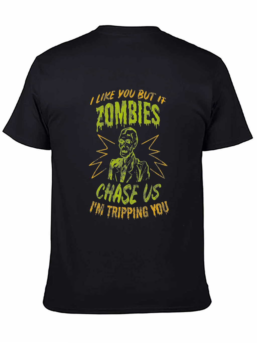 Zombie Chase T-Shirt - Funny Halloween Tee