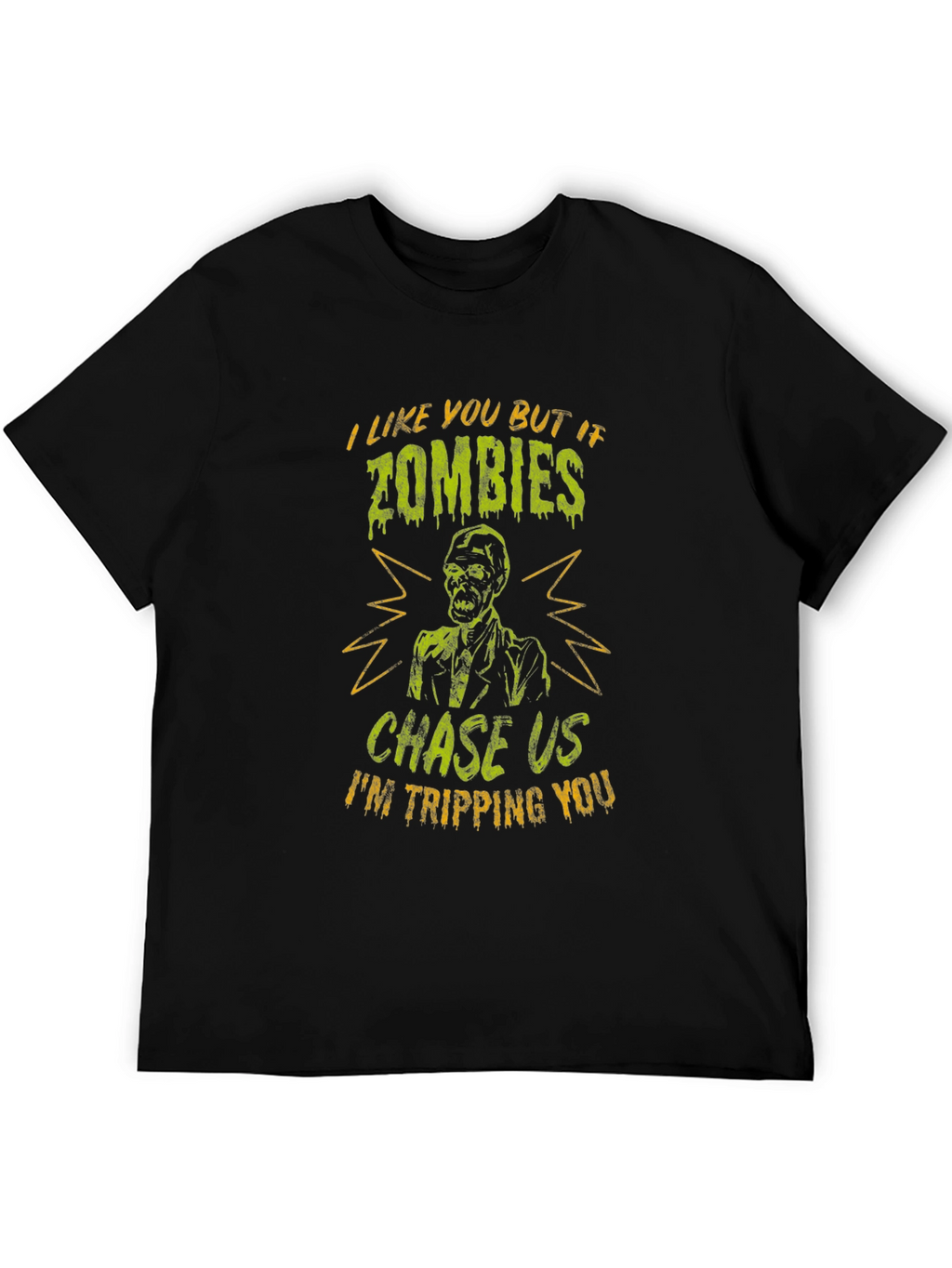 Zombie Chase T-Shirt - Funny Halloween Tee