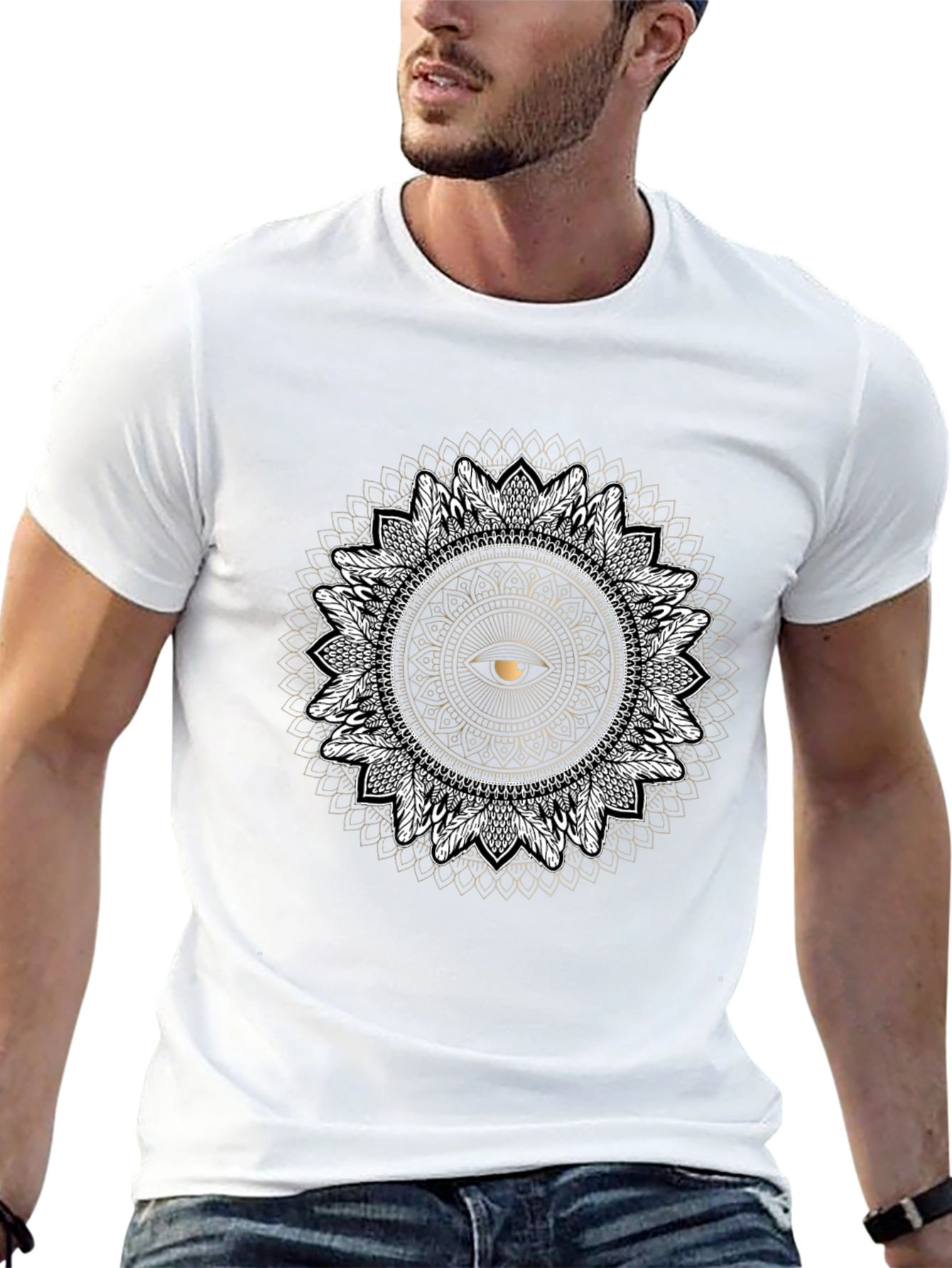 Mystic Eye Mandala T-Shirt - Black Graphic Tee