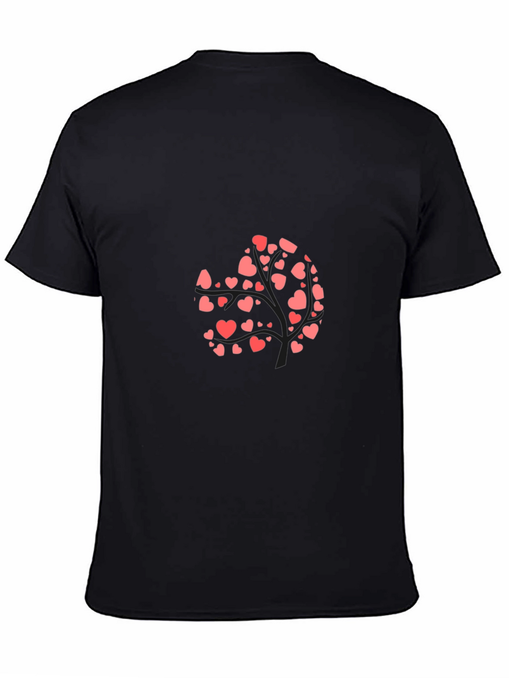 Heart Tree Graphic Black T-Shirt