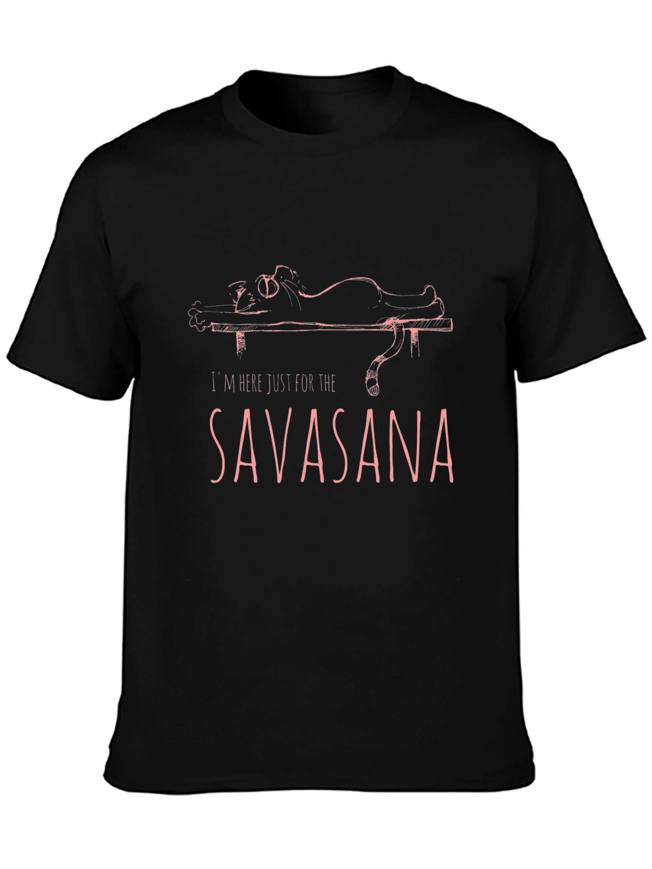 Savasana Yoga Cat Graphic T-Shirt
