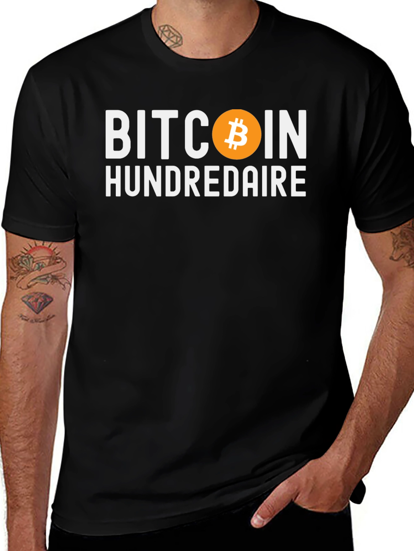 Bitcoin Hundredaire Black T-Shirt Crypto Tee