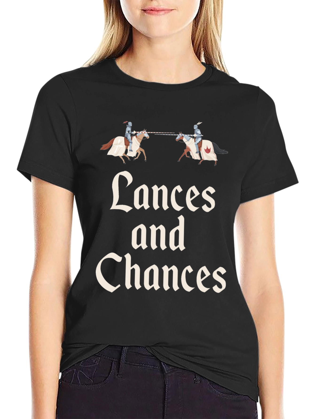 Lances and Chances Black Graphic Tee