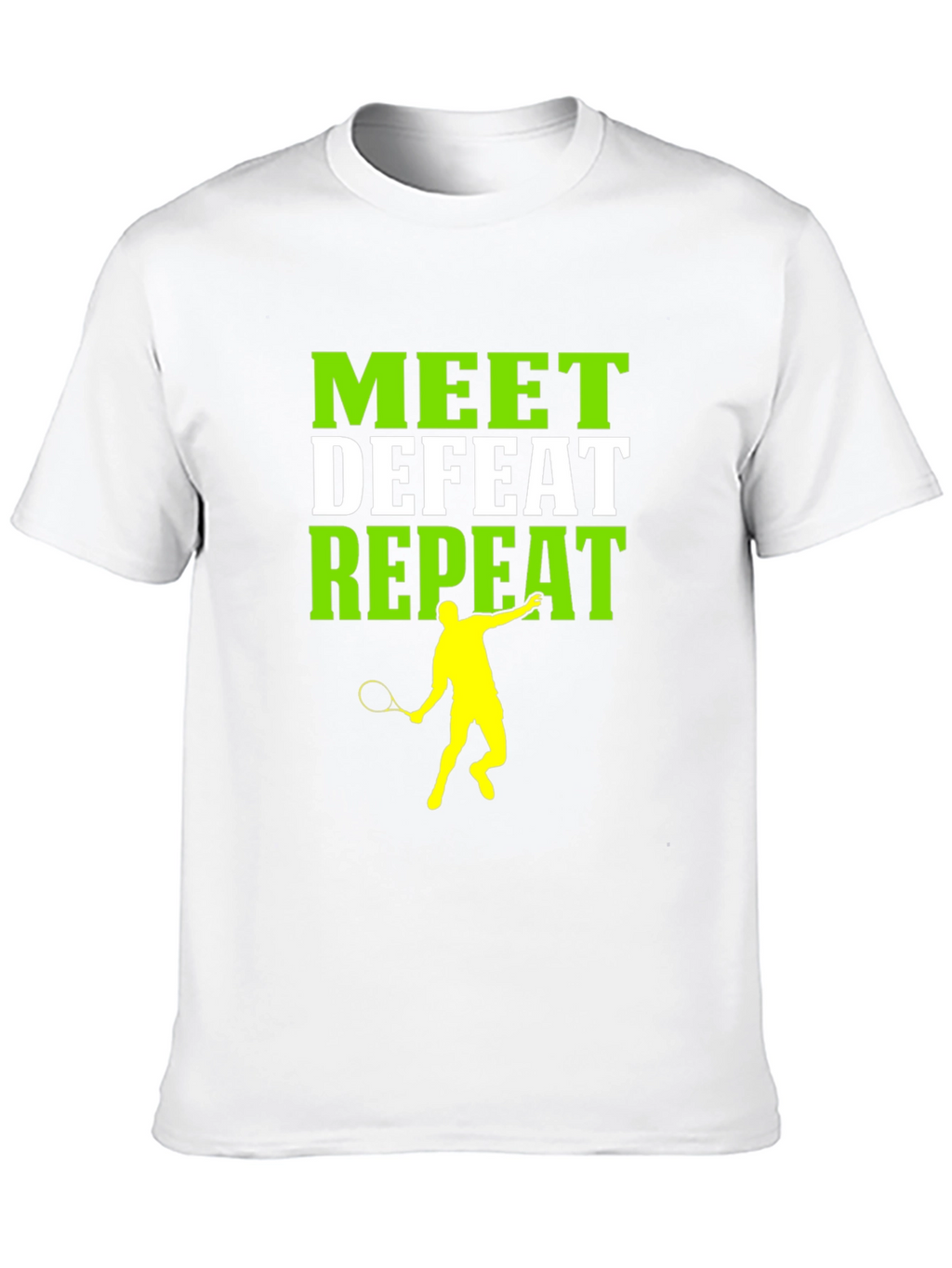 Meet Defeat Repeat Tennis Graphic Tee